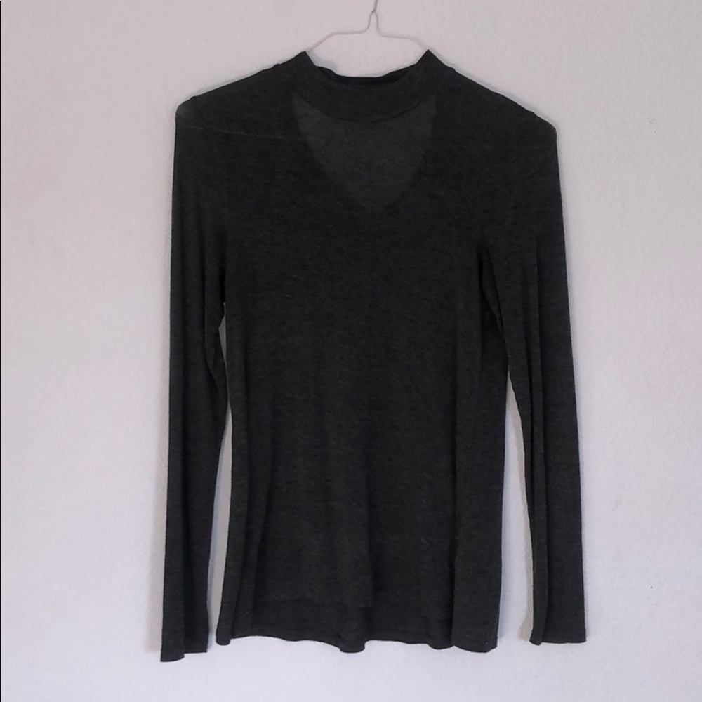 Mossimo Long Sleeve Flowy Grey Shirt